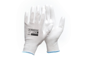 RĘKAWICE OCHRONNE POWLEKANE PU X-TOUCH WHITE
