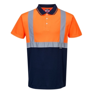 S479 - Dwukolorowa koszulka ostrzegawcza polo (duże rozmiary)